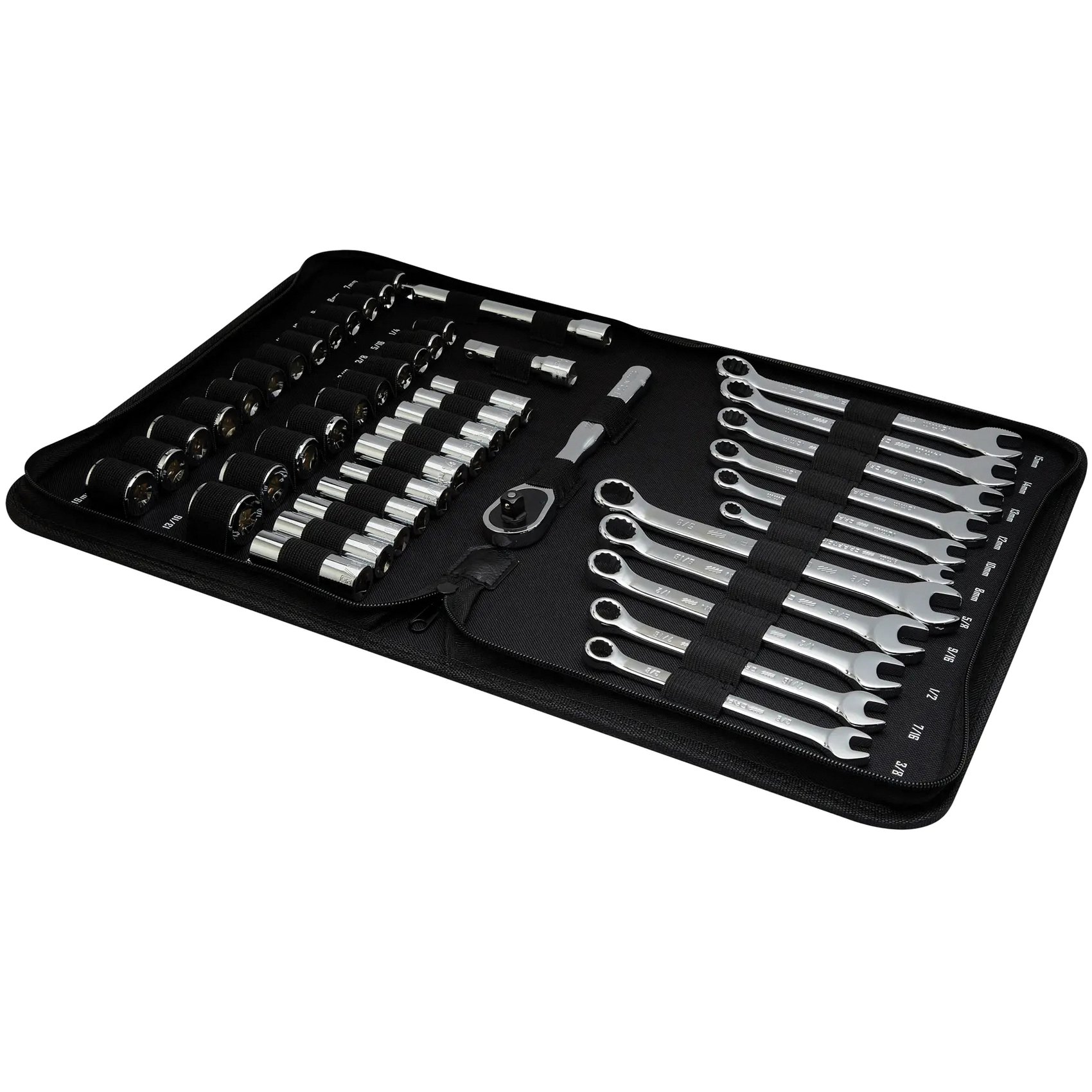 CMMT12119 Mechanics Tool Set, 47-Piece, Steel, Polished Chrome