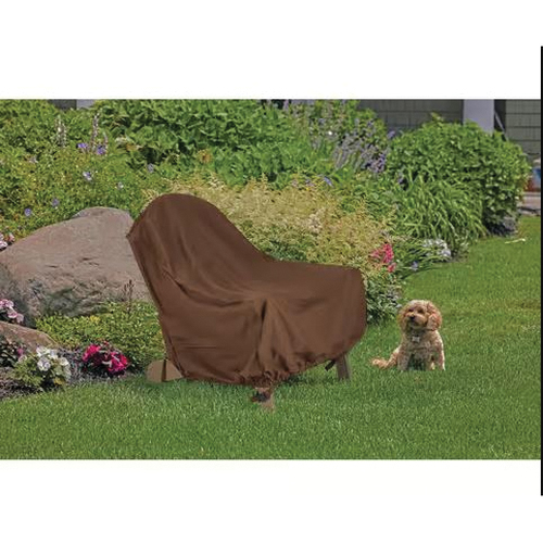 Adirondack Chair Cover, Living Accents, 33-1/2 in L, 31-1/2 in W, 36 in H, Polyester, Brown - 5
