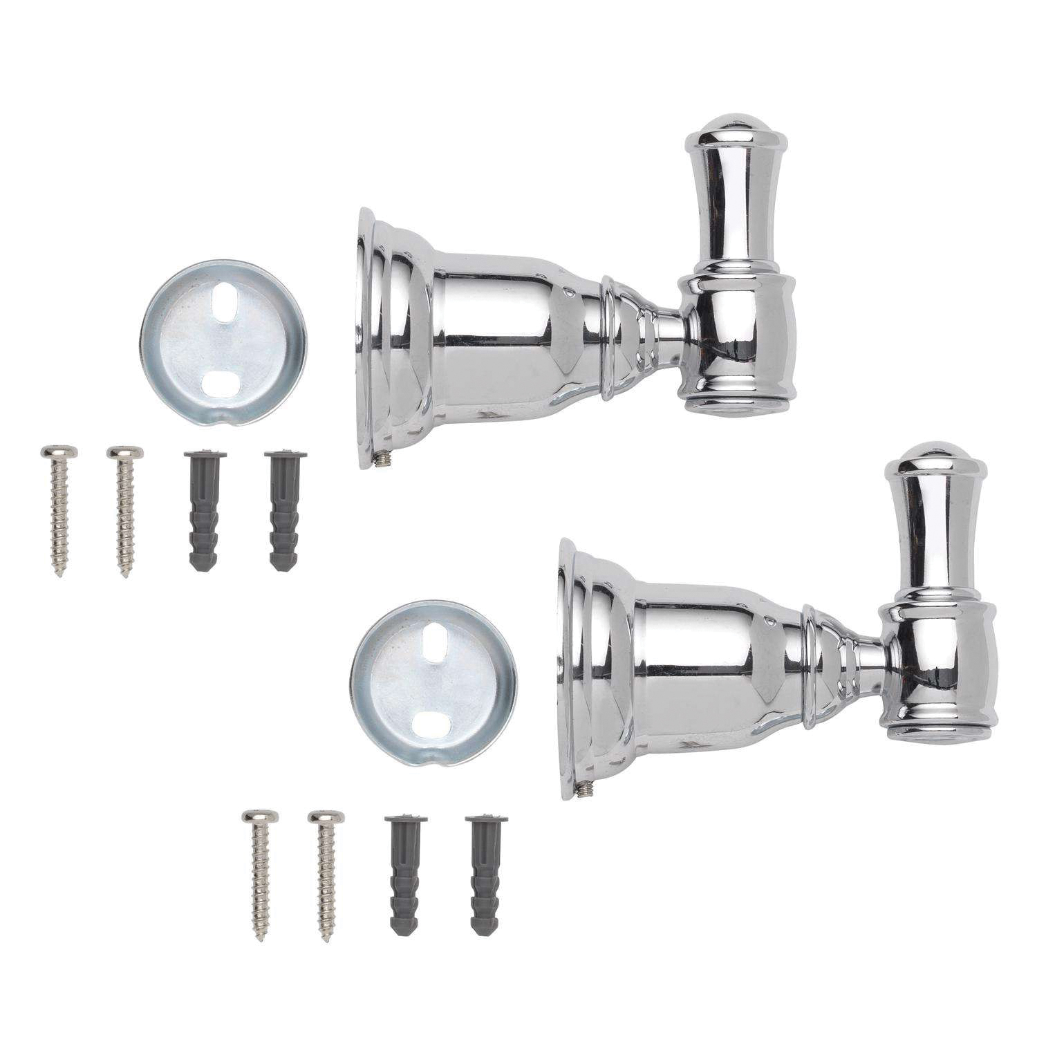 2-Piece Bath Hook, OakBrook, Die-Cast Zinc, Chrome - 3