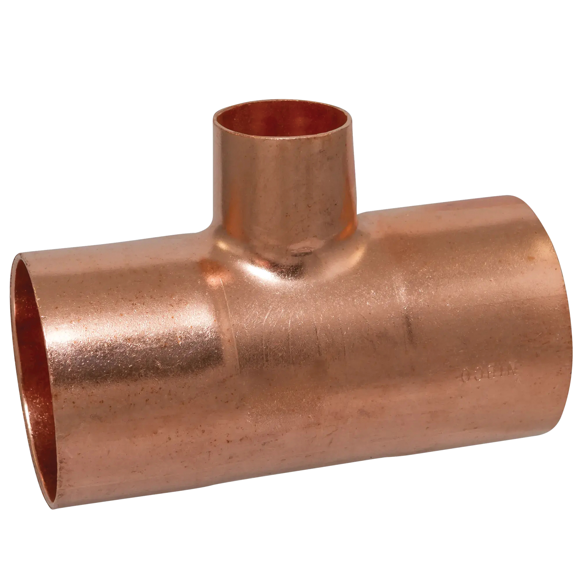 611-R Series W01795D Reducing Pipe Tee, 2 x 2 x 1 in, Sweat, Copper, 494 psi Pressure