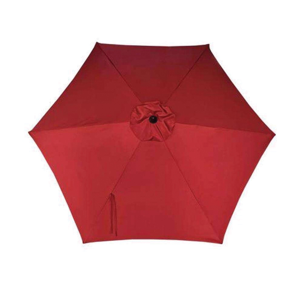 YQ101BK-BRD Tiltable Market Umbrella, 9 ft, Brick Red