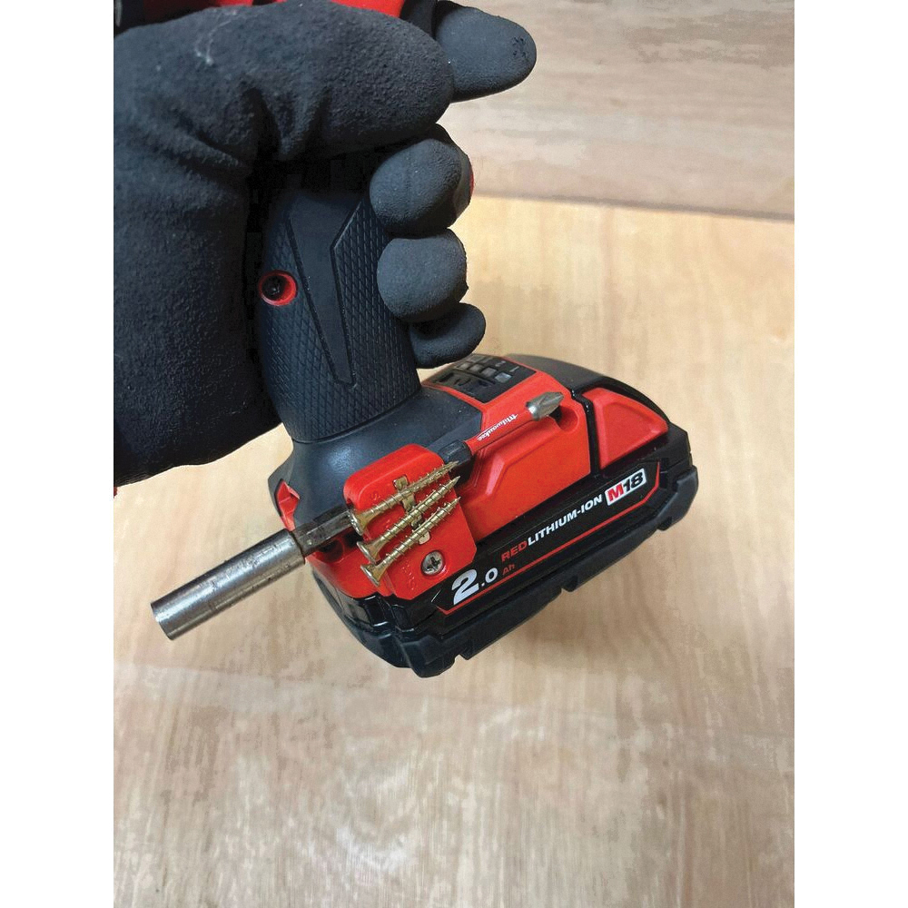 StealthMounts BH-M18-S-RED Bit Holder, ABS, Red - 2