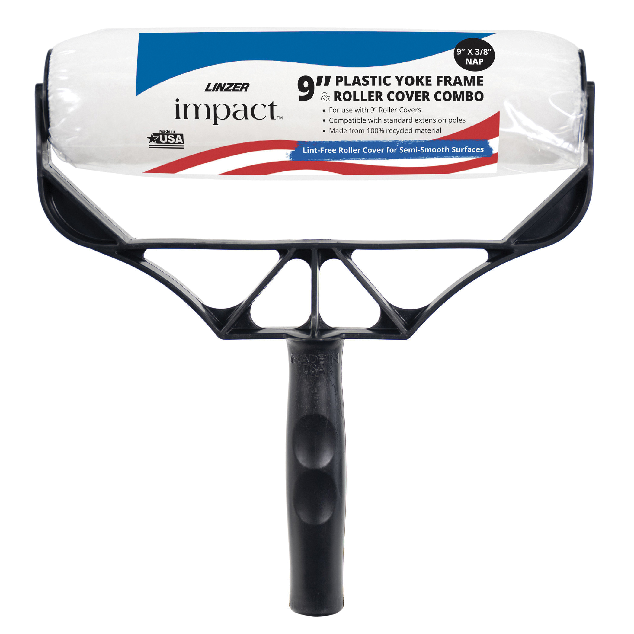 RS 2043 Roller Frame and Roller Cover Combo, Plastic Roller, Plastic Handle