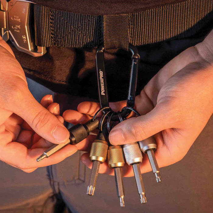 Driver Bit Carabiner, Power Pro, For: 1/4 in Hex Shank Bits - 2