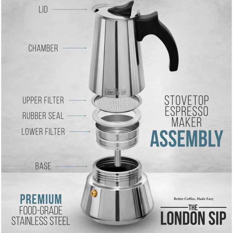 The London Sip Stovetop Espresso Maker - Thumbnail 3
