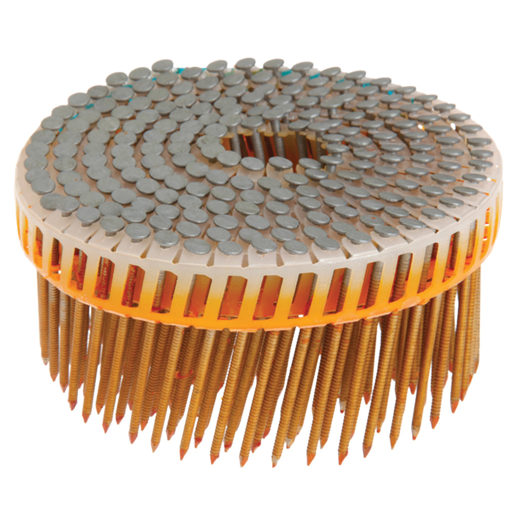 GRPC6D92G Coil Siding and Framing Nail, 2 in L, Electro-Galvanized, Smooth Shank