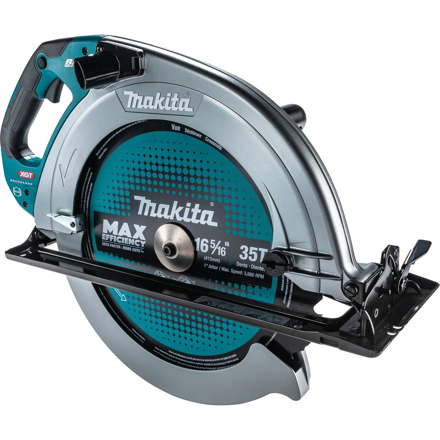Makita GSH06T1 Brushless Cordless Circular Saw Kit, Battery Included, 40 V, 5 Ah, 16-5/16 in Dia Blade, 1 in Arbor - 2
