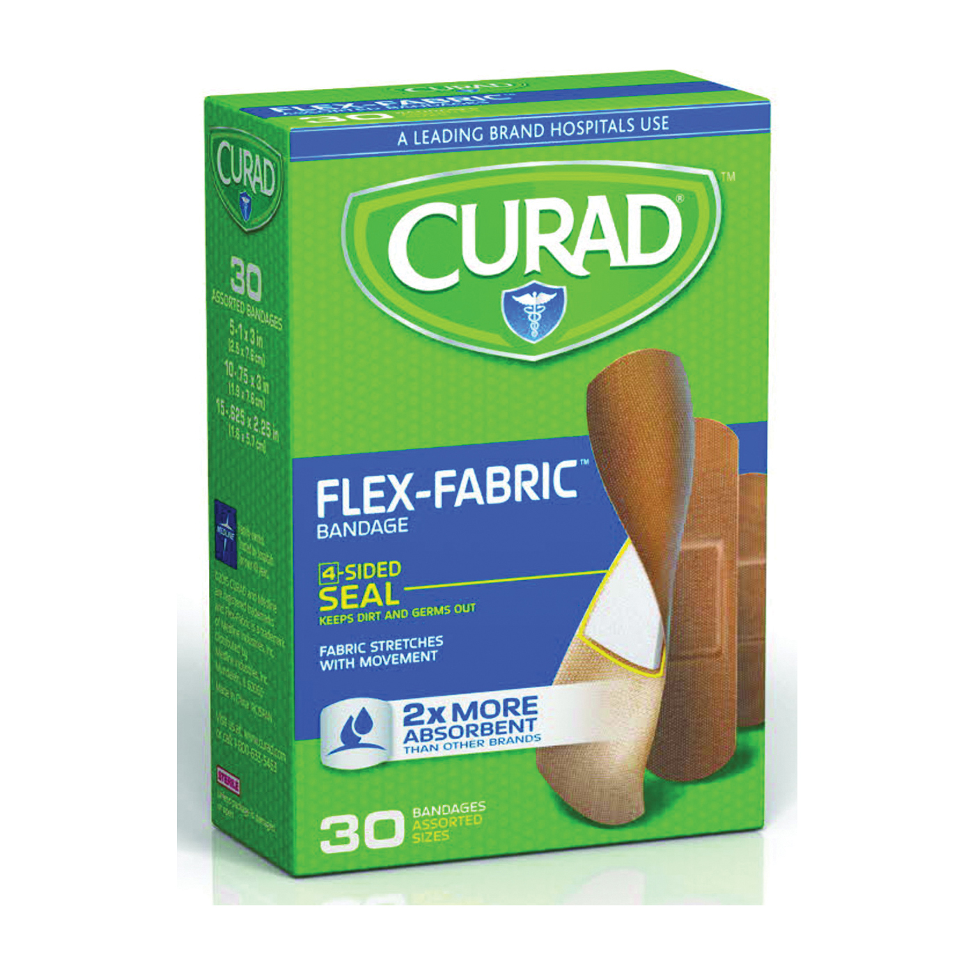 Flex-Fabric CUR47314RB Adhesive Bandage, Fabric Bandage