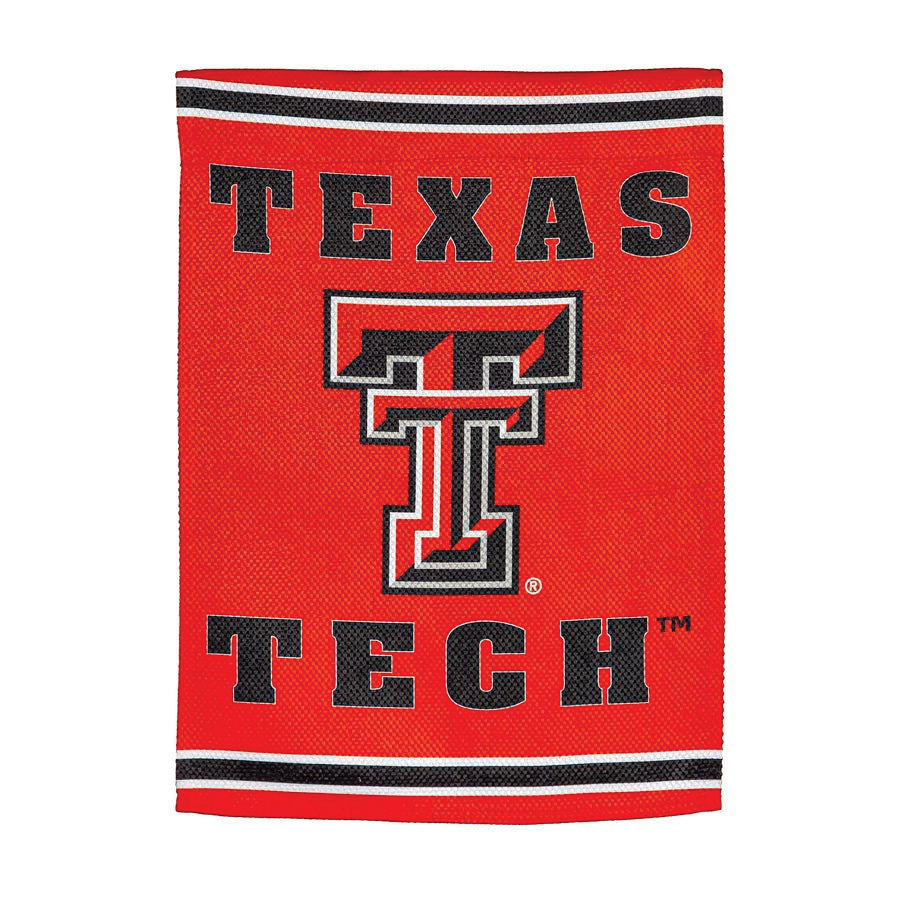 14ES963 Embossed Flag, 18 in L, 12-1/2 in W, Texas Tech University, Suede
