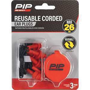 PRO22403 Reusable Ear Plugs, Tri-Flange