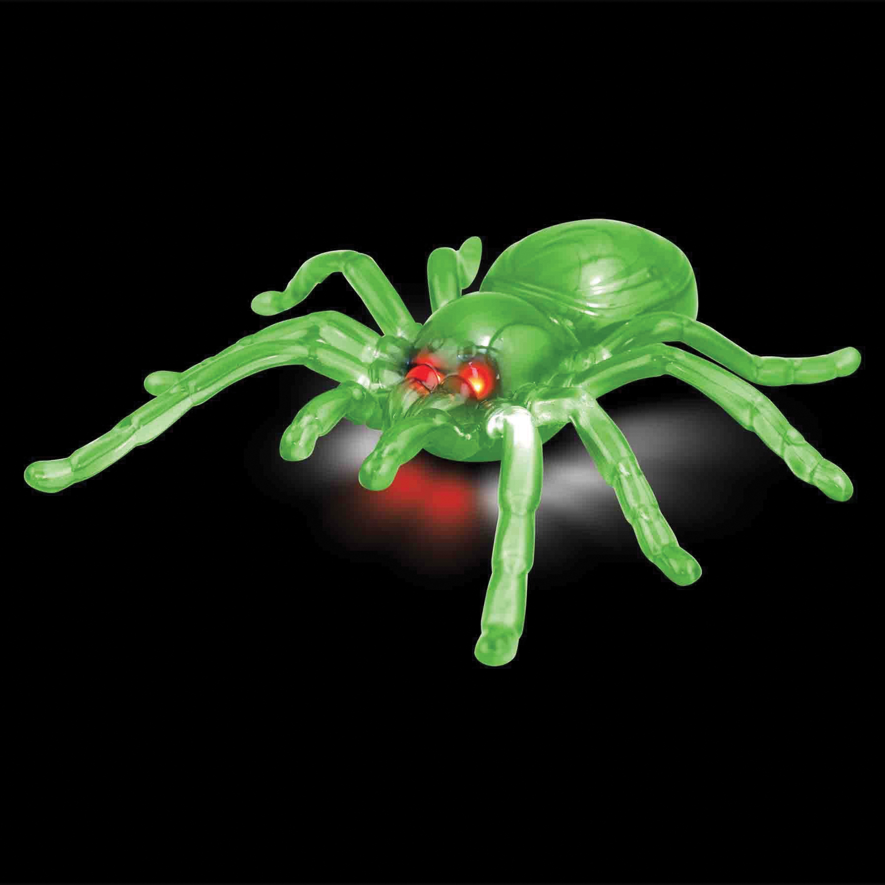 LED Spider, Halloween, Green/Orange, 8 in L - 2