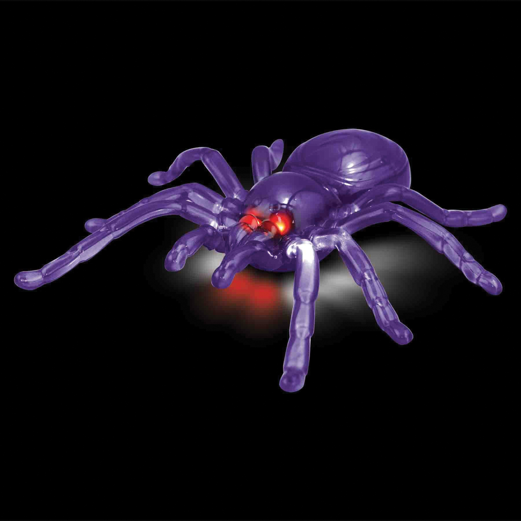 LED Spider, Halloween, Green/Orange, 8 in L - 4