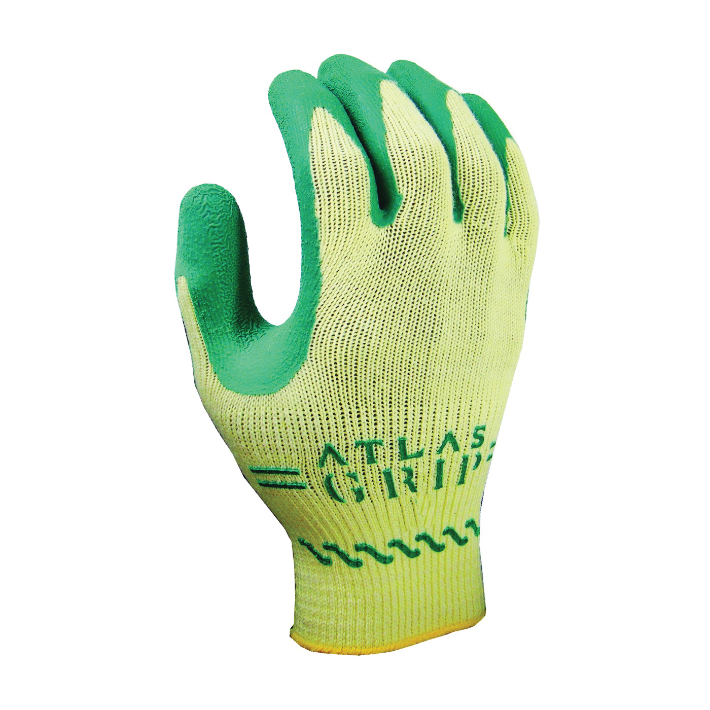 310GXS-06.RT Ergonomic Protective Gloves, XS, Knit Wrist Cuff, Green/Yellow