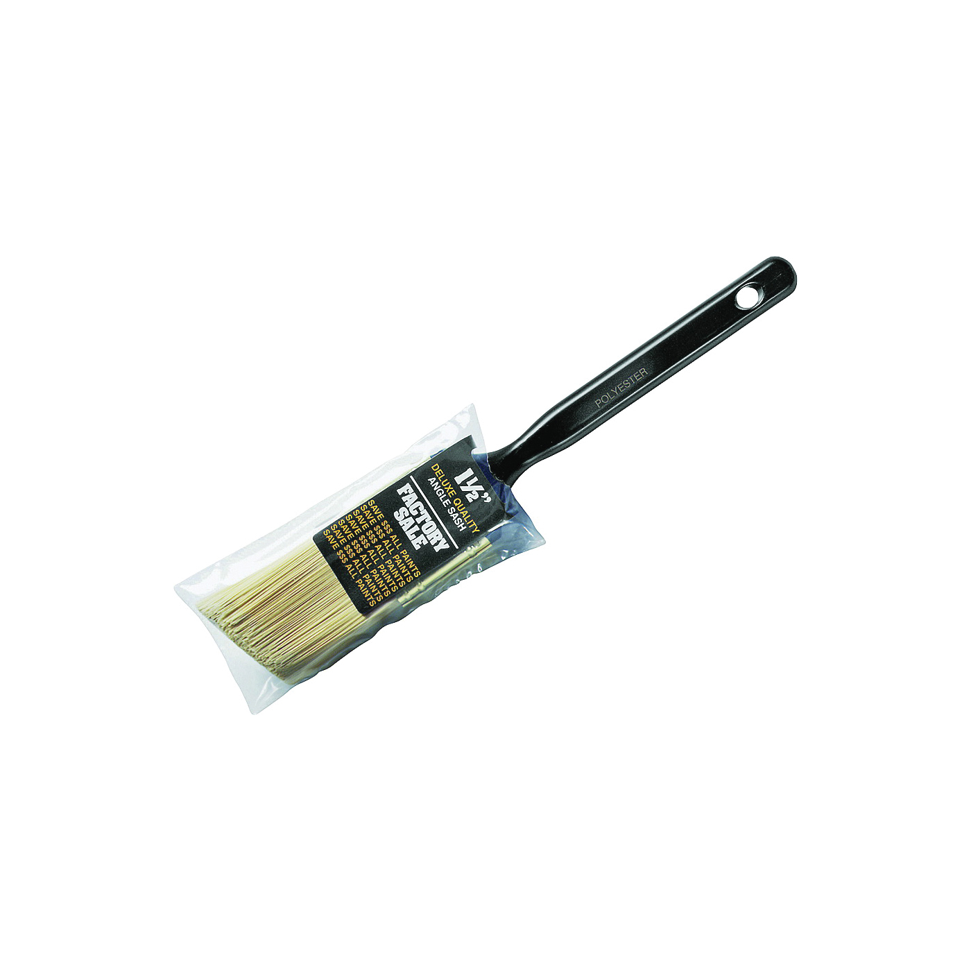 Wooster P3970-1-1/2 Paint Brush, 1-1/2 in W, 2-7/16 in L Bristle, Polyester Bristle, Sash Handle