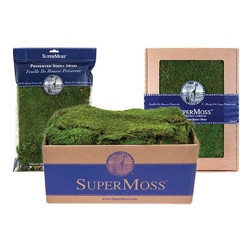SuperMoss 21512 Preserved Moss Sheet, Green, 200 cu-in Ba