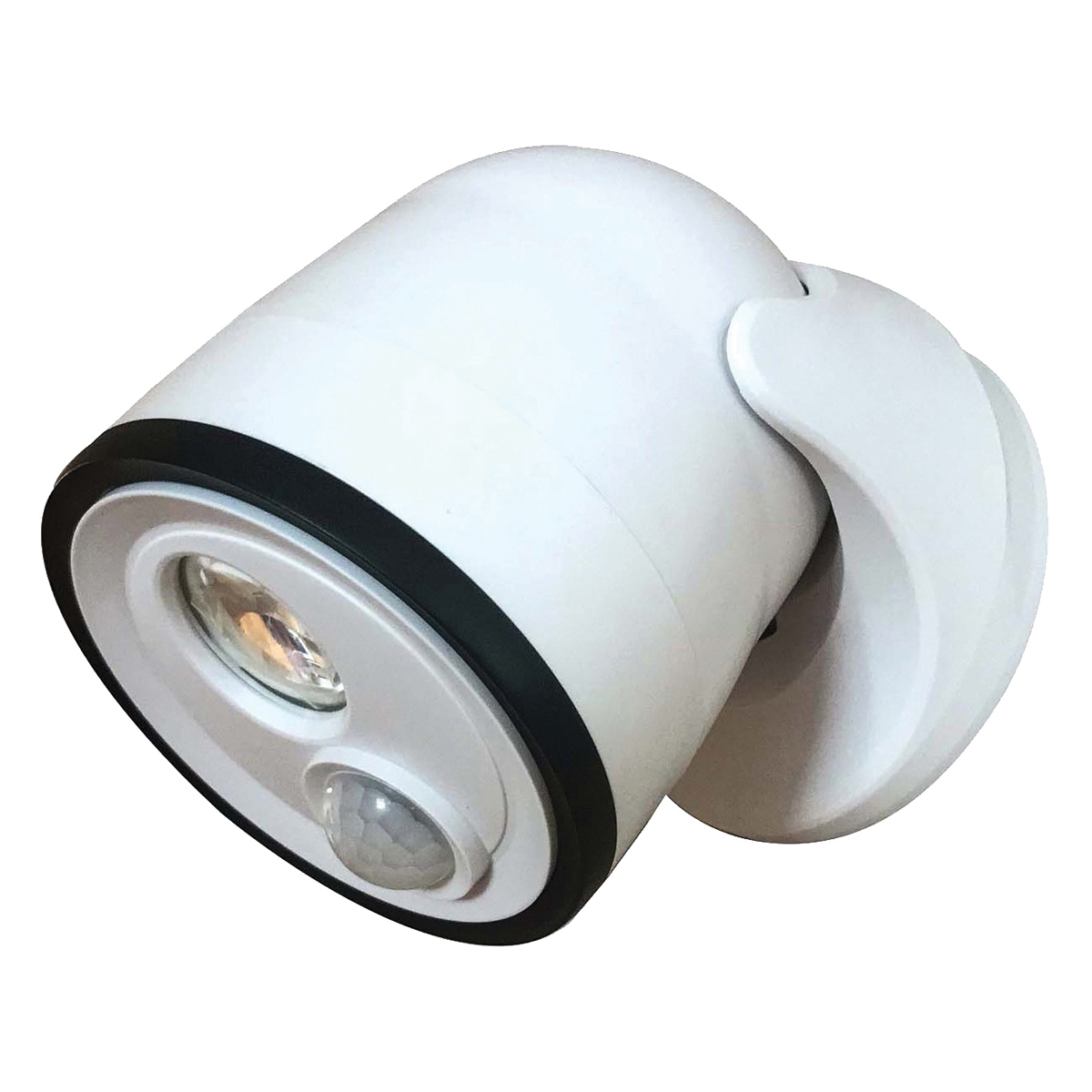 33001-108 Security Light, LED Lamp, 400 Lumens, White Fixture