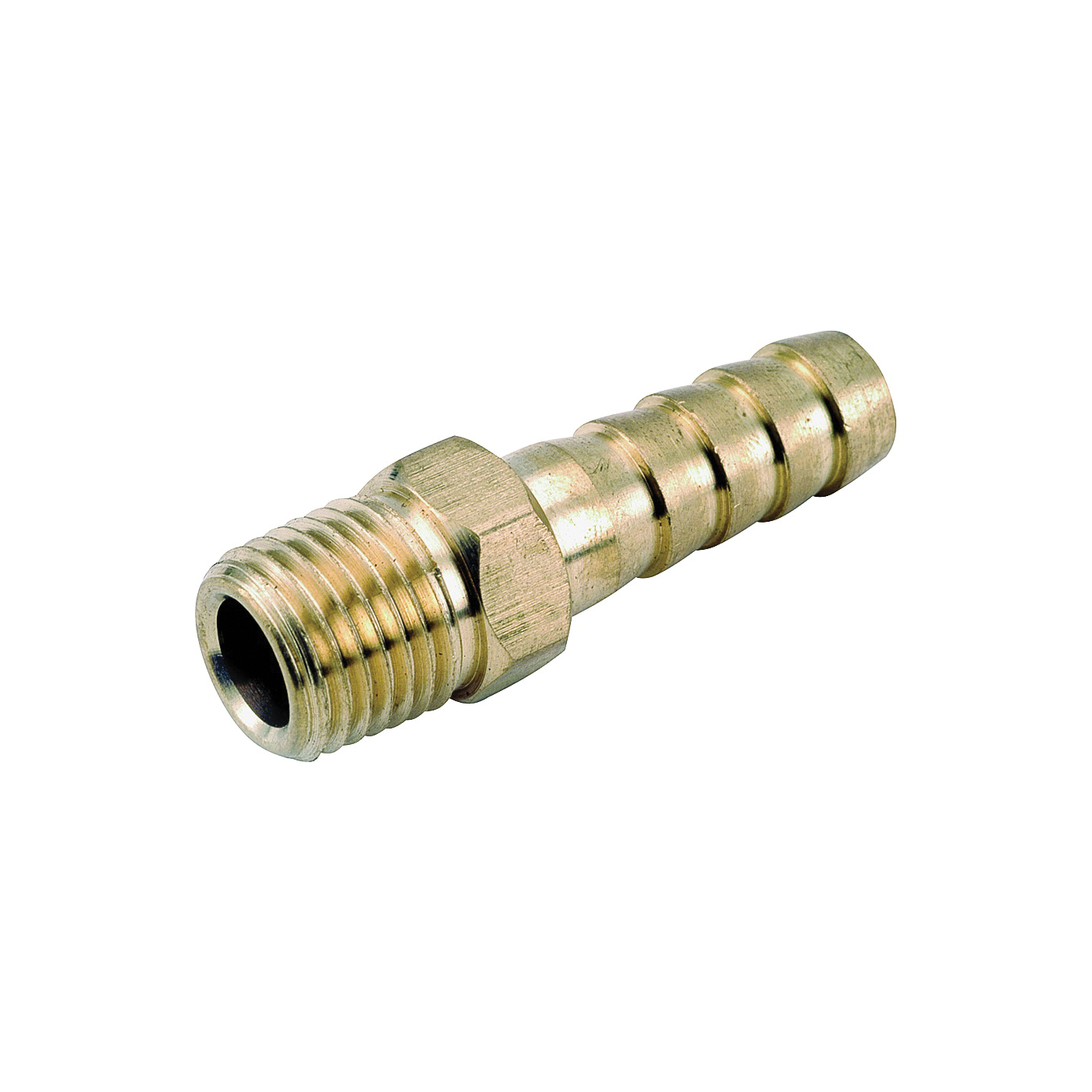 129 Series 757001-0602 Hose Adapter, 3/8 in, Barb, 1/8 in, MPT, Brass