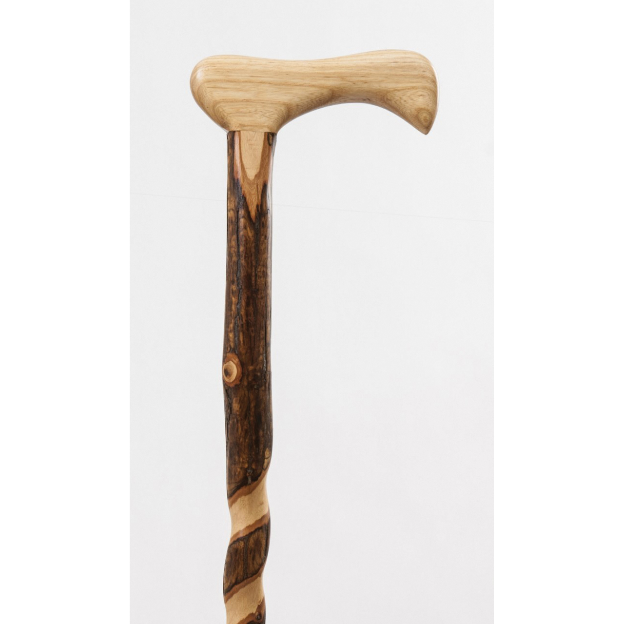 Brazos 502-3000-0226 Twisted Rustic Walking Cane, 37 in H Cane, Standard Handle, Wood Handle, Hickory Wood - 2