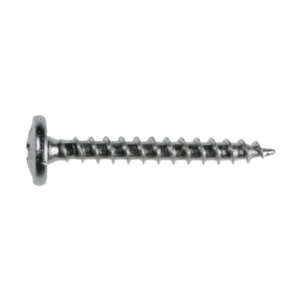 Strong-Drive SD8X1.25-R Screw, #8 Thread, 1-1/4 in L, Serrated Thread, Wafer Head, Phillips Drive
