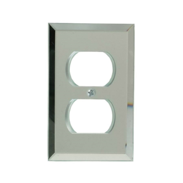 AmerTac French Lace 66D Outlet Wallplate, 4-15/16 in L, 3 in W, 1 -Gang, Acrylic, Screw Mounting