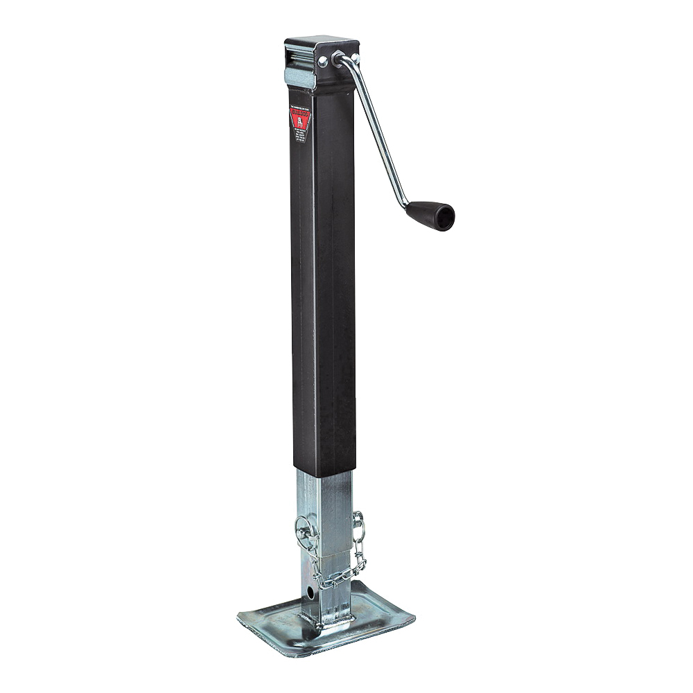 190754 Trailer Jack, 8000 lb Lifting, 4 ft 13/64 in Max Lift H, 53.6 in OAH, Steel