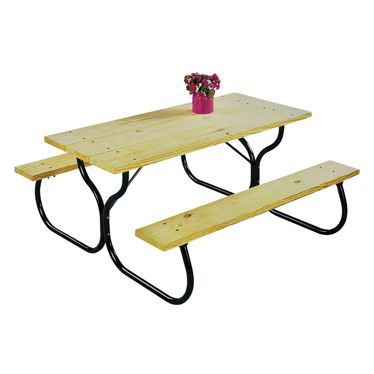 FC-30 Table Frame Kit, Heavy-Duty, Steel, Black, Powder Coated Steel, For: Outdoor Seating