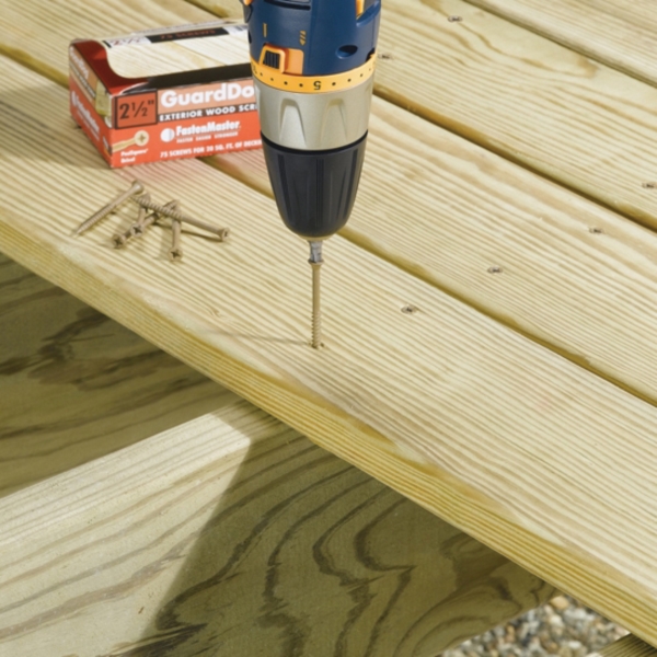 FastenMaster GuardDog FMGD212-350 Screw, 350 PK, Tan, 2-1/2 in L, Bugle Head, Pozi, Square Drive, Steel, 350/PK