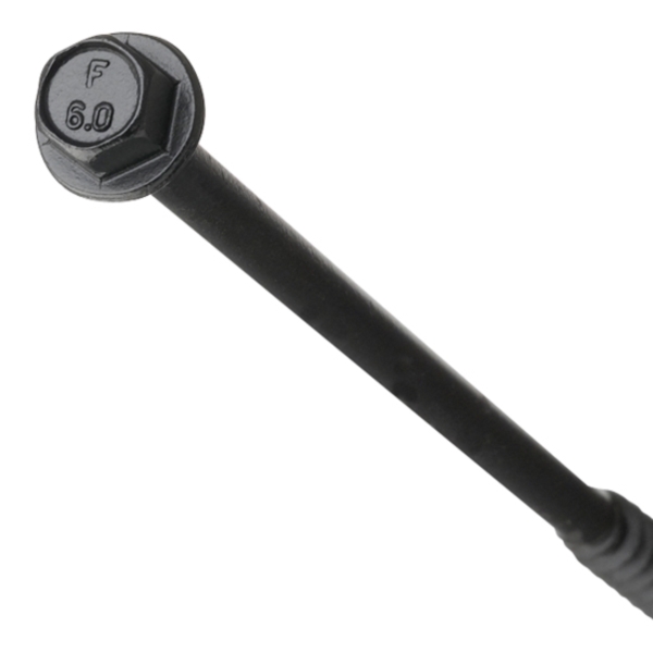 Timberlok Structural Screw, Fastenmaster, 8 in L, Hex Cap Washer Head, Black Ext. Coating, 50 pk - 2