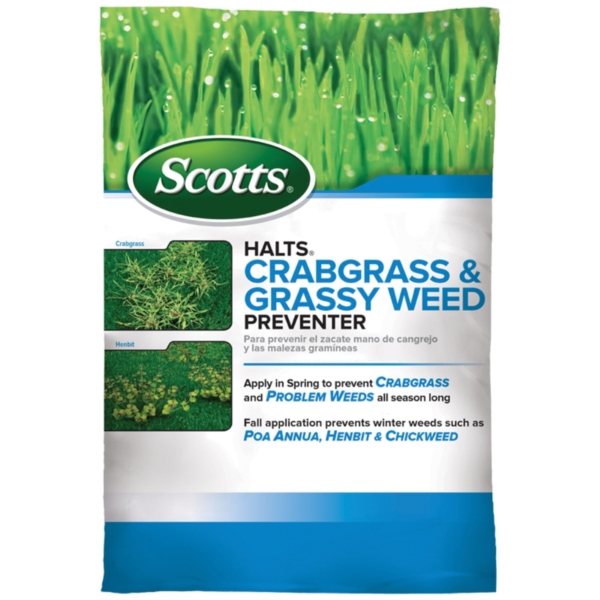 Halts 49900 Crabgrass and Grassy Weed Preventer, Solid Bag