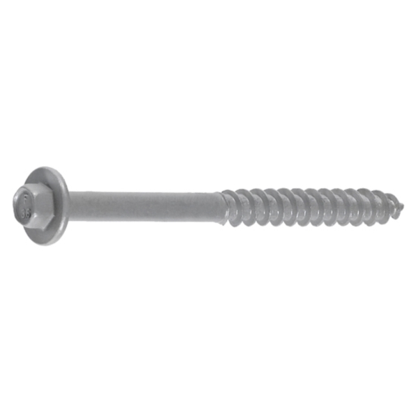 FastenMaster LedgerLOK FMLL005-12 Screw, 12 PK, Gray, 5 in L, Coarse Thread, Hex Drive, Self-Drilling Point, 12/PK