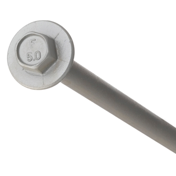 FastenMaster LedgerLOK FMLL005-12 Screw, 12 PK, Gray, 5 in L, Coarse Thread, Hex Drive, Self-Drilling Point, 12/PK