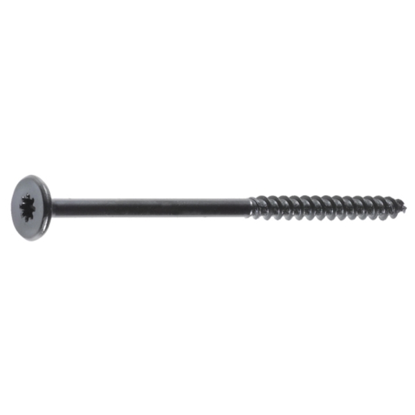 FastenMaster HeadLOK FMHLGM006-50 Screw, 50 PK, Black, 6 in L, Coarse Thread, Flat Head, Spider Drive, Steel, 50/PK