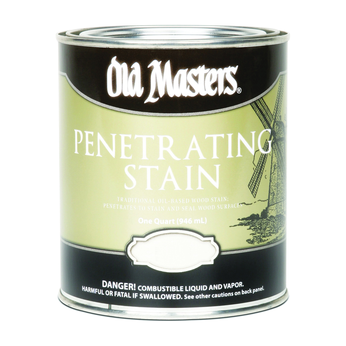 Old Masters 40504 Penetrating Stain, Clear, Provincial, Liquid, 1 qt, Can