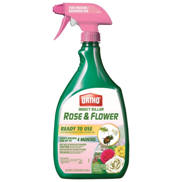 0345610 Insect Killer, Liquid, Spray Application, Flowers and Roses, Ornamental Shrubs Garden, 24 oz Bottle