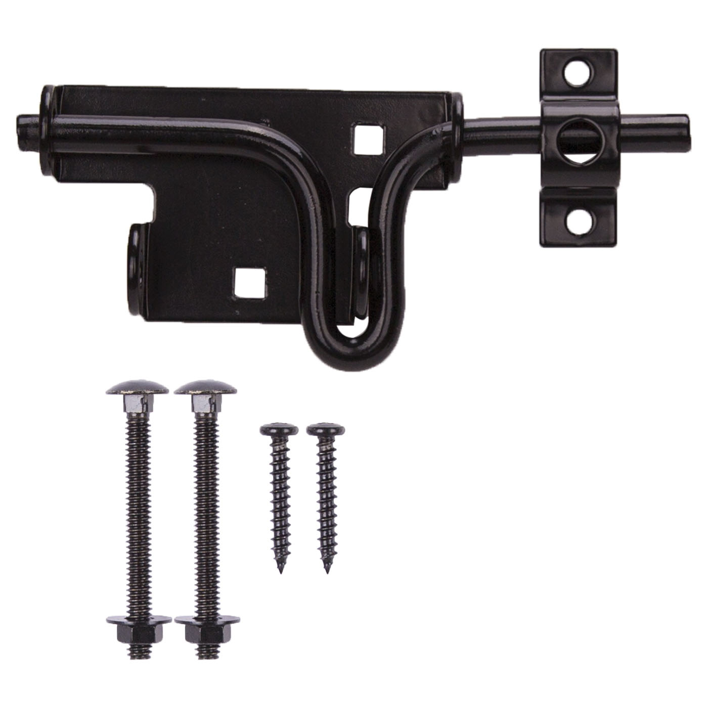 ProSource 33189PKS-PS Bolt Latch, 1-1/8 in Bolt Head, 6-1/2 in L Bolt, Steel, Powder-Coated