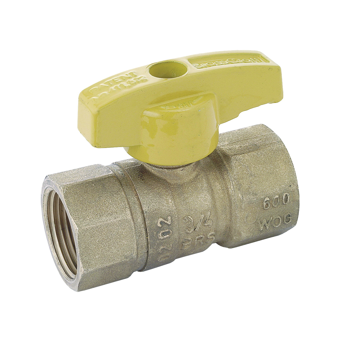 PSBV503-8 Gas Ball Valve, 1/2 in Connection, FIP, 5 psi Pressure, Brass Body