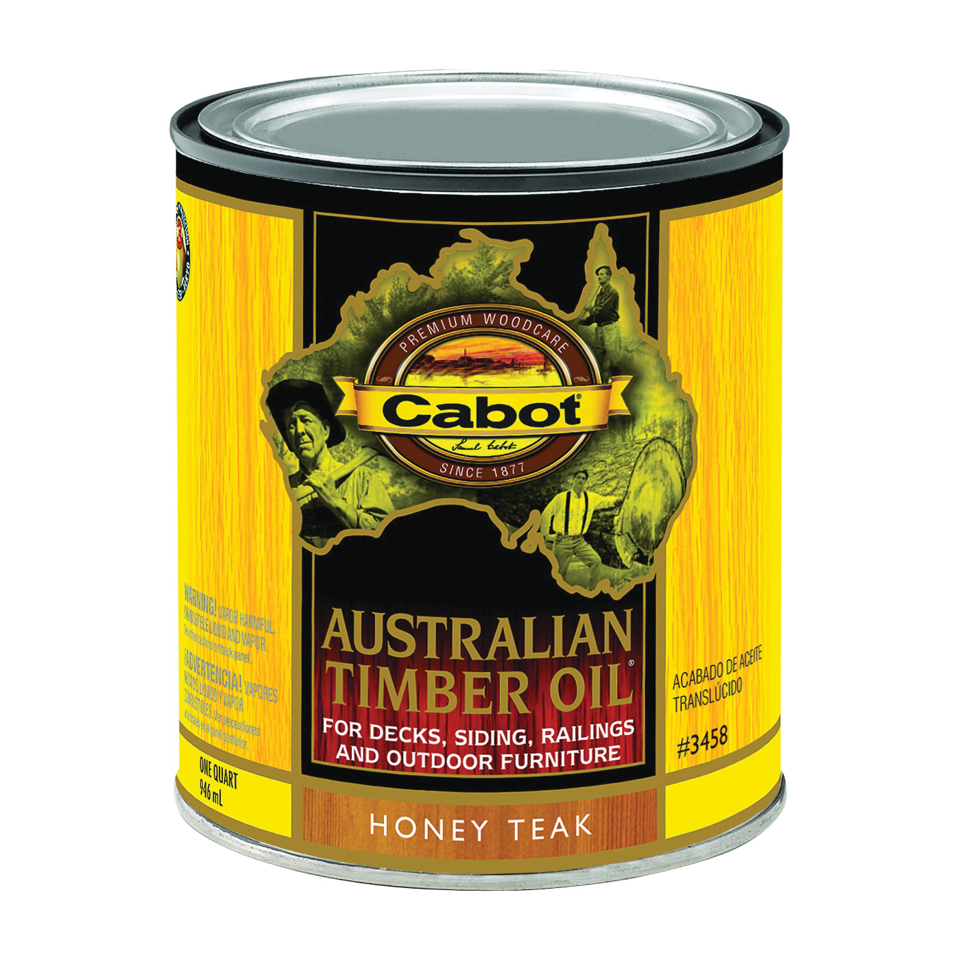 140.0003458.005 Australian Timber Oil, Honey Teak, Liquid, 1 qt, Can