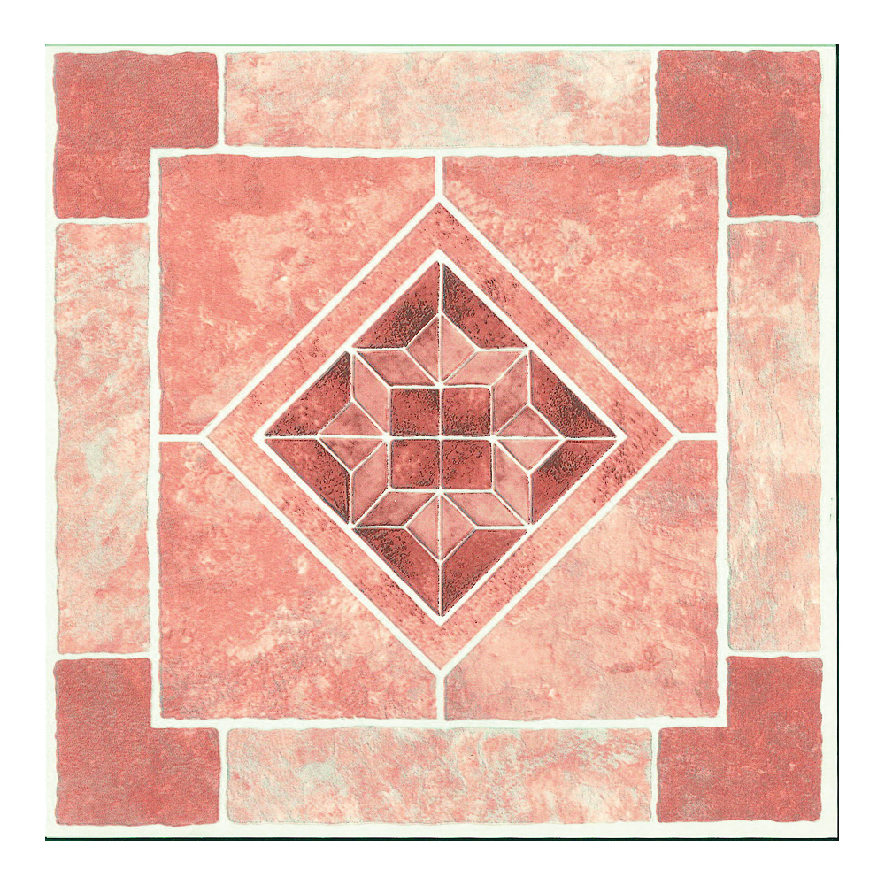 CL2071 Vinyl Floor Tile, 12 in L Tile, 12 in W Tile, Square Edge, Diamond Stone
