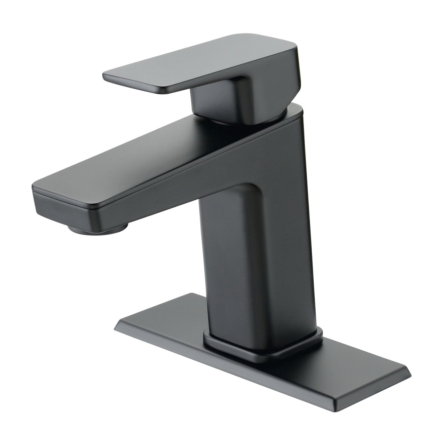 FS6A0215BL Lavatory Faucet, 1.2 gpm, 1-Faucet Handle, 1, 3-Faucet Hole, Metal/Plastic, Matte Black