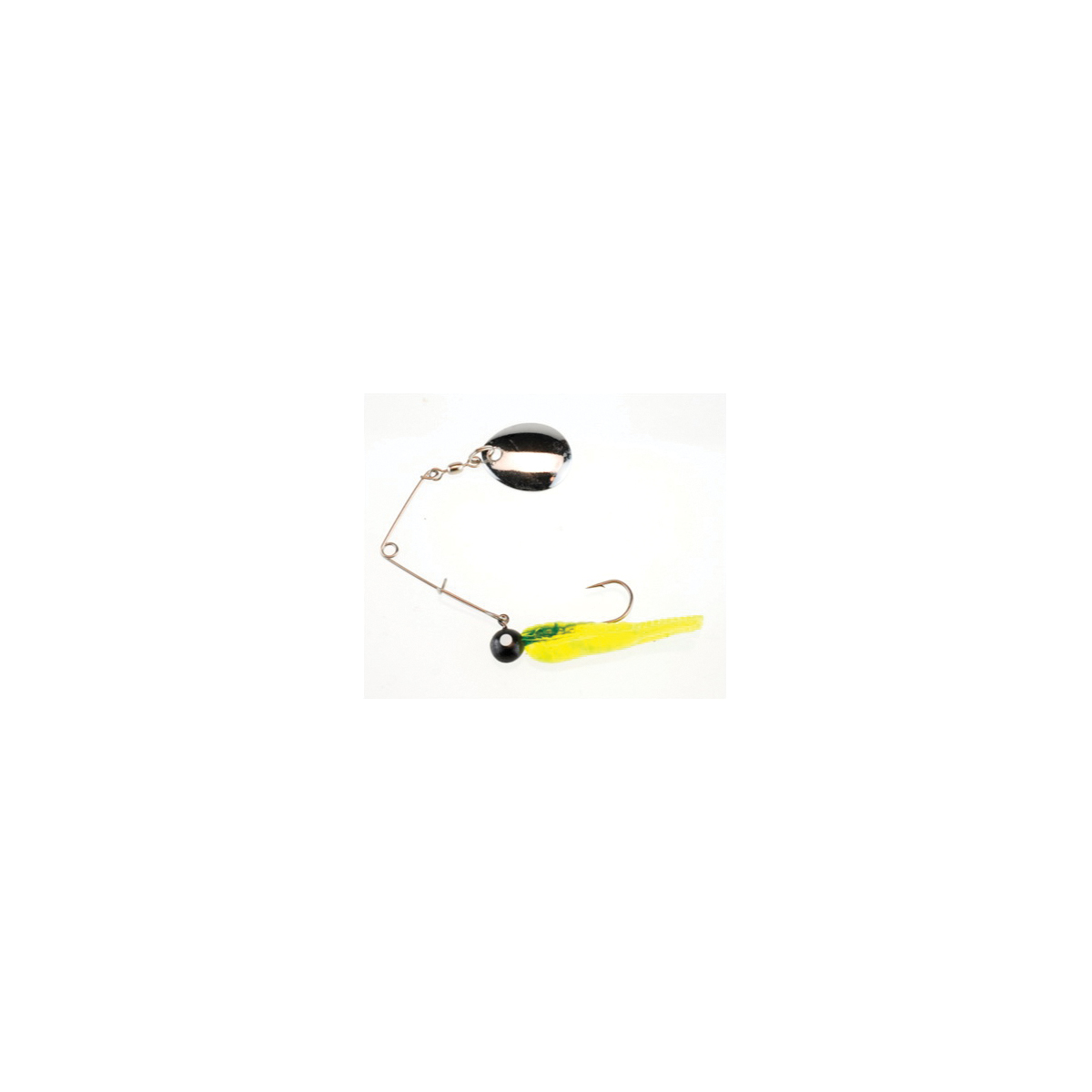 Johnson Beetle Spin BSVP1/4-FC Fishing Bait, Spinner, 4, 2 in L, 1-Hook, Fluorescent Chartreuse Bait, 0.25 oz Weight
