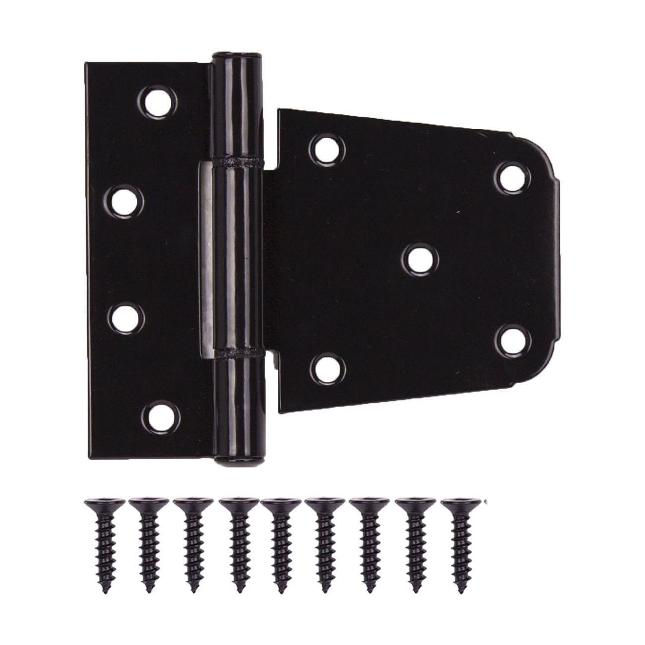 LR-183-PS Gate Hinge, Steel, Black, Fixed Pin, 180 deg Range of Motion, 46 (Pair) lb