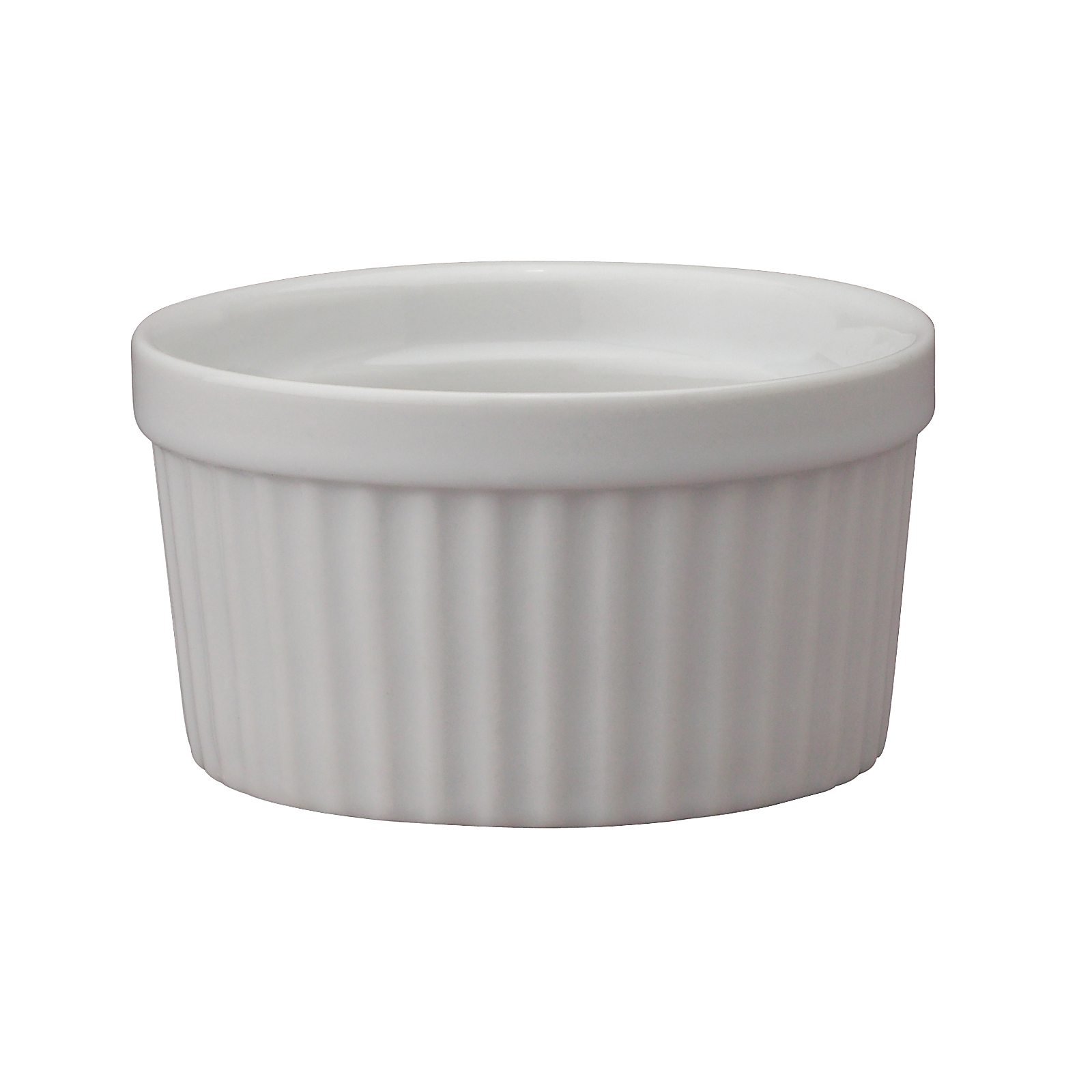 HIC 98004 Souffle Ramekin, 4 oz Capacity, Porcelain, White