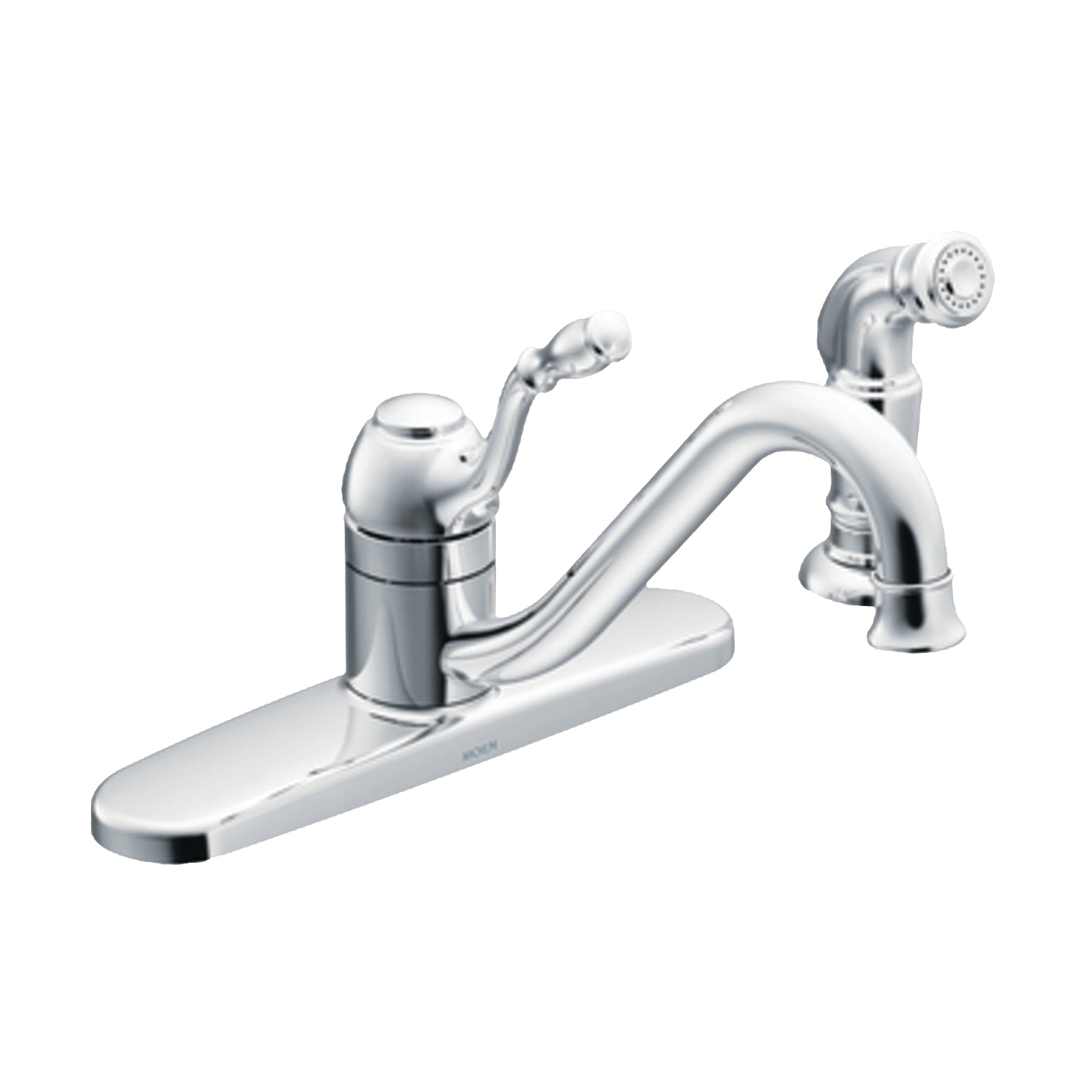 Lindley Series CA87009 Kitchen Faucet, 1.5 gpm, 1-Faucet Handle, Stainless Steel, Chrome Plated, Deck Mounting
