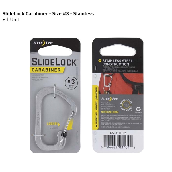 Nite Ize CSL3-11-R6 Classic Utility Carabiner, Stainless Steel