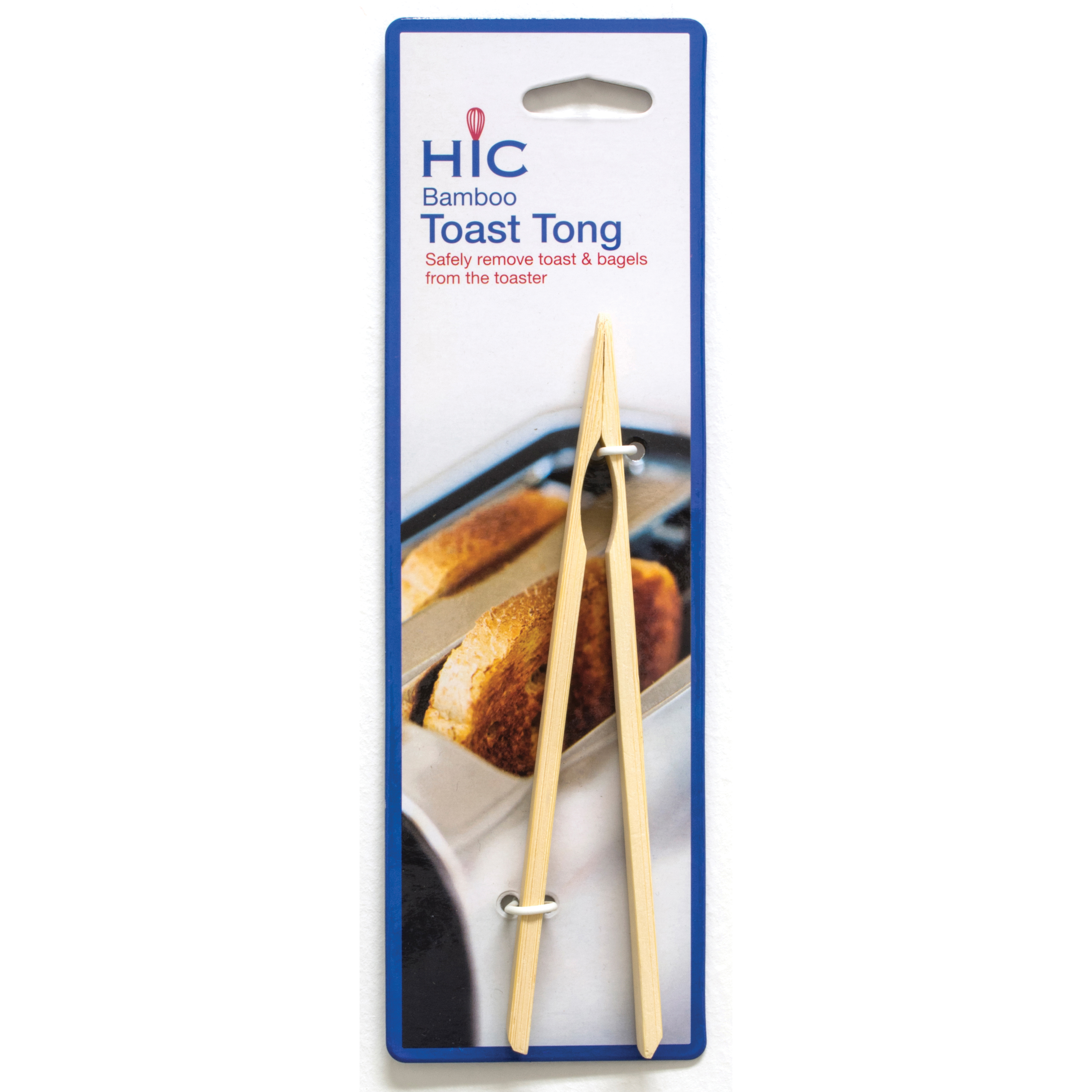 HIC 43211 Toast Tong, 6-1/2 in L, Bamboo, Natural - 3