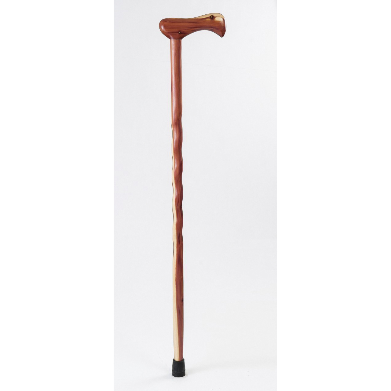 502-3000-0158 Twisted Laminated Walking Cane, 37 in H Cane, Standard Handle, Wood Handle, Aromatic Cedar