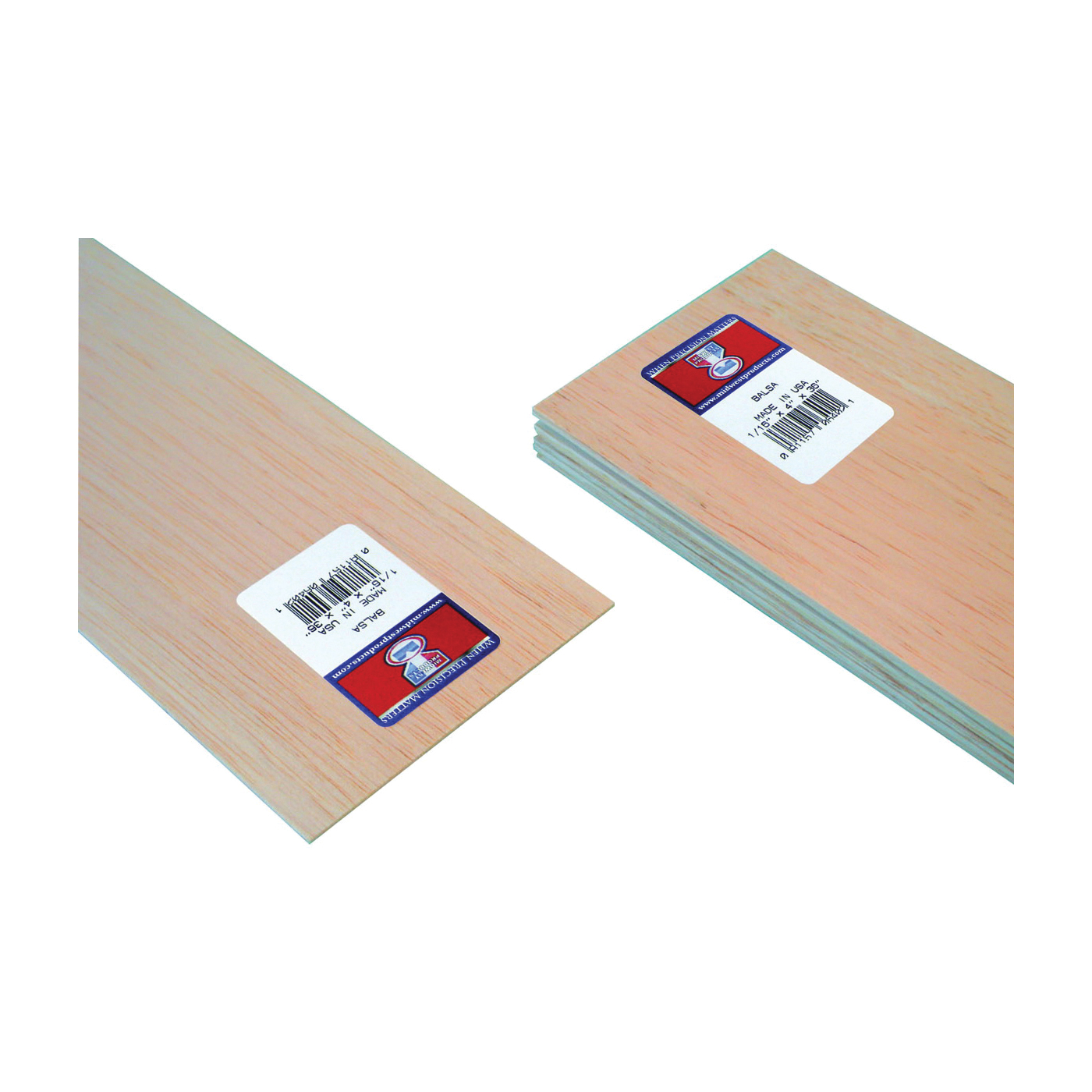 Midwest Products 6402W Balsawood, 1/16 in H, 36 in L, 4 in W, Wood