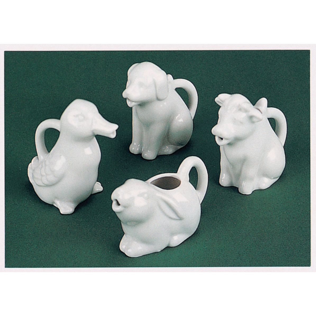 HIC NT1091 Dog Creamer, 2 oz Capacity, Porcelain, White - 2