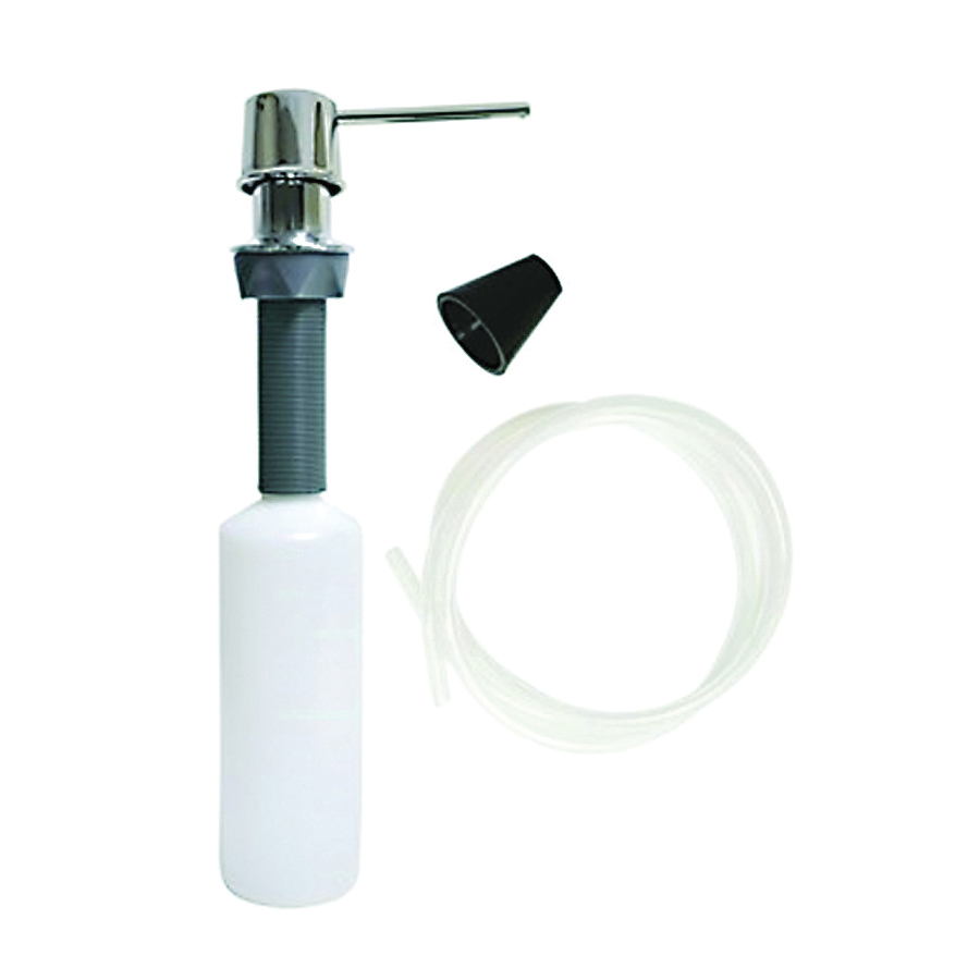 10037A Soap Dispenser with Nozzle, 12 oz Capacity, Metal/Plastic, Chrome