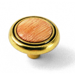Laurey 15436 Laurey First Family Series 15436 Cabinet Knob, 0.65 in Projection, Oak, Light Brass - 1